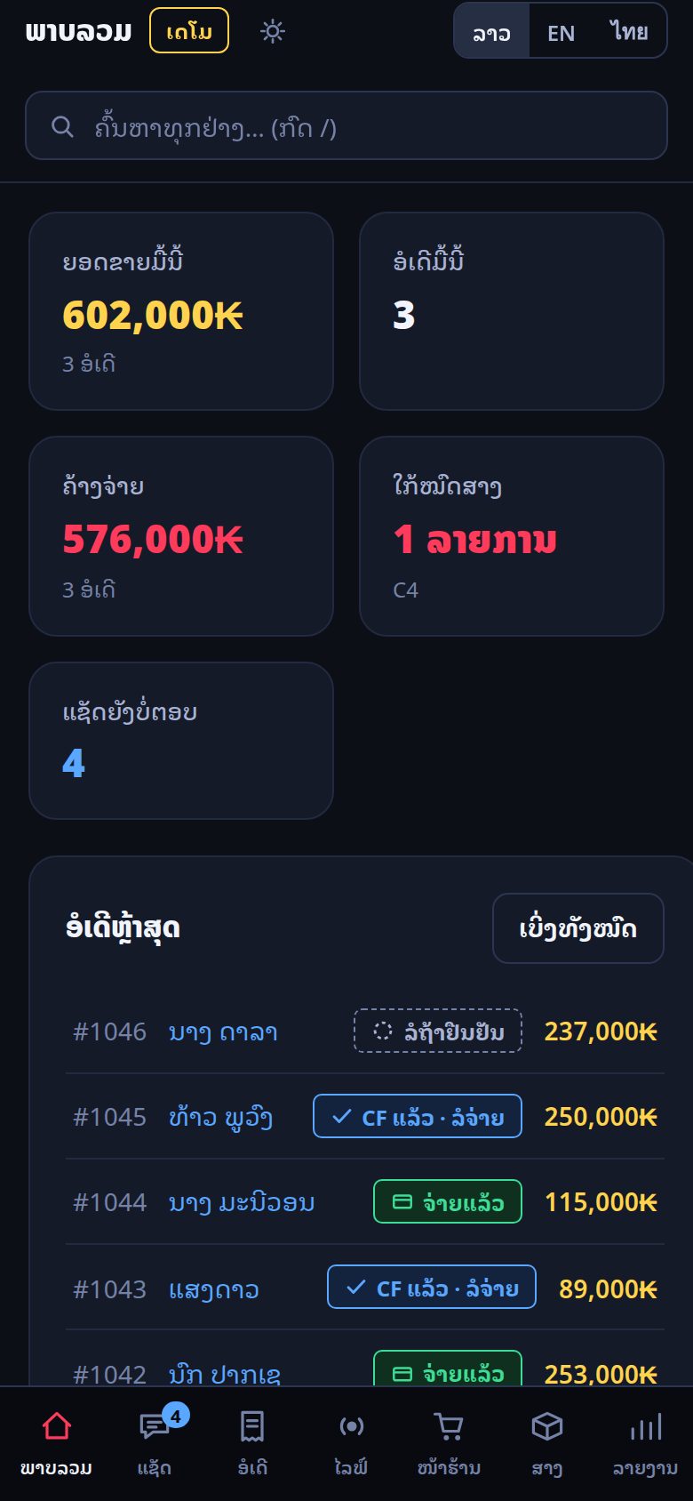 ໜ້າພາບລວມໃນມືຖື